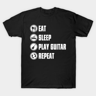 Eat Sleep Play Guitar Repeat T-Shirt